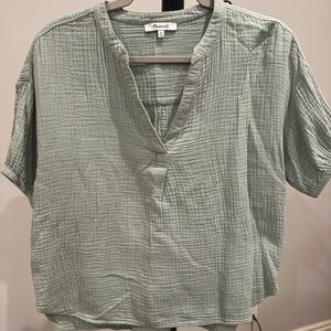 Madewell Women's Sage Green Blouse
